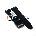 Каучуковый ремешок для часов Swatch SUO черный RKS-010 - 5